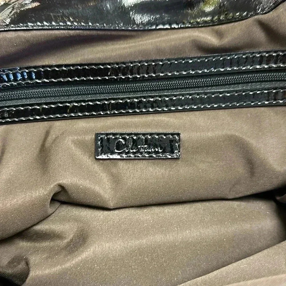 COLE HAAN SUPER SOFT SUEDE AND PATENT LEATHER SHOULDER BAG - Picture 9 of 14